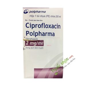 Dung dịch tiêm truyền Ciprofloxacin Polpharma 2Mg/ml