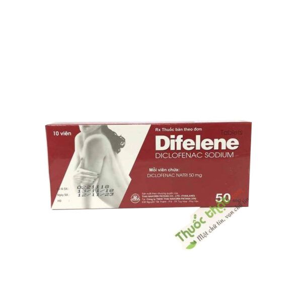 Difelene 50mg Hộp 10 Viên - Trị Thoái Hoá Khớp