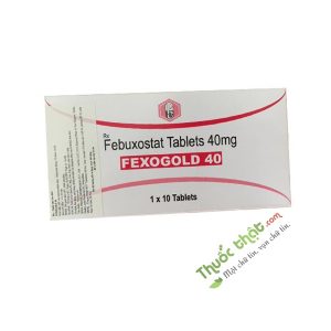 Fexogold 40mg - Thuốc điều trị tăng axit uric máu mãn tính ở người bị gout