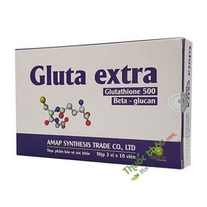 Gluta Extra - Hộp 30 viên - Chống oxy hóa và giúp giải độc gan