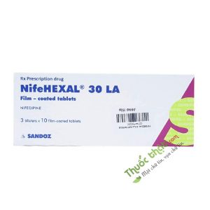 NifeHexal 30 LA - Hộp 30 viên - Điều trị tăng huyết áp, đau thắt ngực