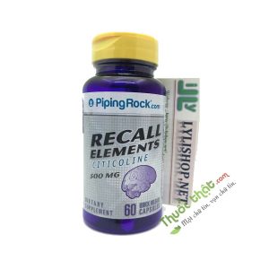 Recall Elements 500Mg Piping Rock-tăng cường tần hoàn não