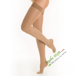 Class II - Cotton - Art.M2070 - Vớ y khoa điều trị suy tĩnh mạch, dạng đùi, bít ngón