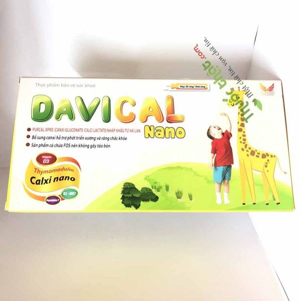 Davical Nano - Bổ Sung Calci Và Các Vitamin Nhóm B - Hộp 20 ống