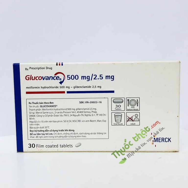 Thuốc Glucovance 500/2,5 Mg