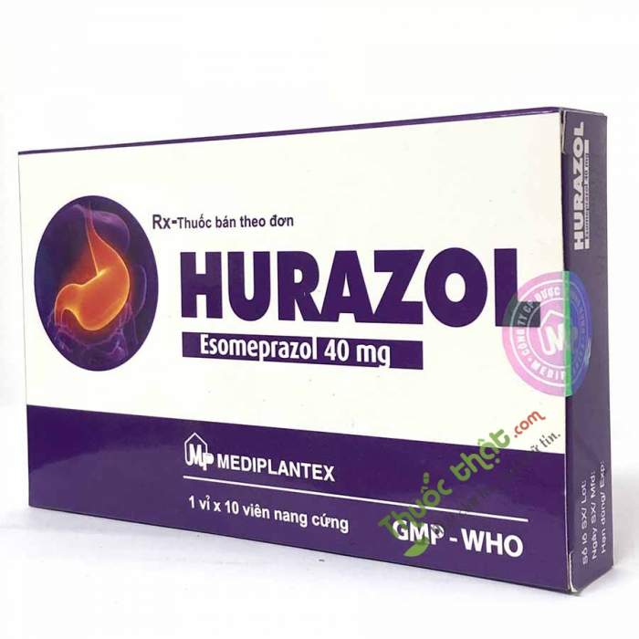 Thuốc Hurazol 40 Mg - Điều Trị Bệnh Trào Ngược Dạ Dày Thực Quản