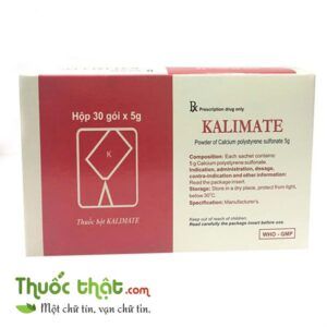 Thuốc Kalimate 5g - làm tăng kali máu do suy thận cấp hoặc mãn tính