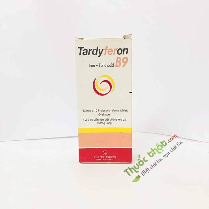 Thuốc Tardyferon B9- Bổ Sung Sắt Và Acid Folic