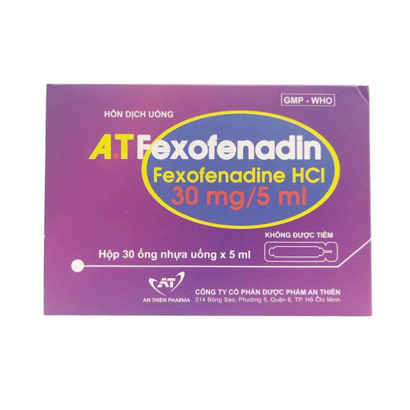 A.T Fexofenadin Hộp 30 Ống - Điều Trị Các Bệnh Dị Ứng
