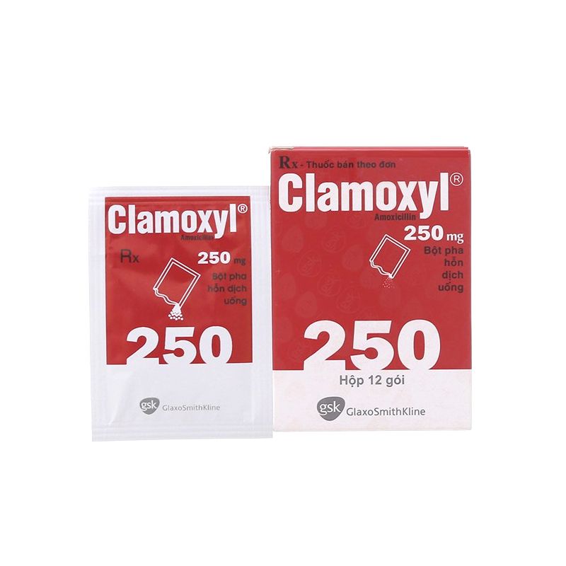 Clamoxyl 250mg Hộp 12 Gói - Thuốc Điều Trị Nhiễm Khuẩn