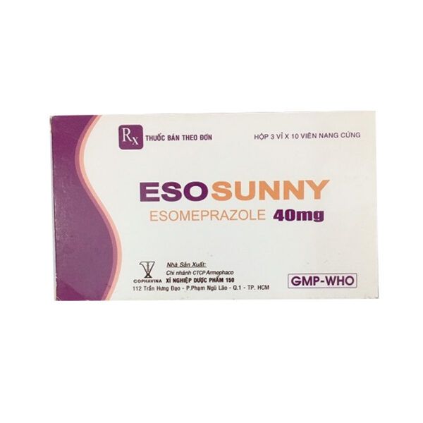 Esosunny 40mg Hộp 30 Viên - Trị Trào Ngược Dạ Dày