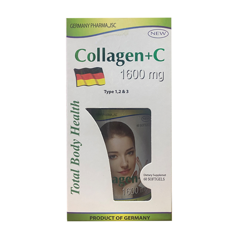 Collagen + C 1600mg Total Body Health 60 Viên - Chống Lão Hóa Da