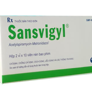 SANSVIGYL hộp 20 viên - Điều trị các bệnh nhiễm trùng về răng miệng cấp tính, mạn tính