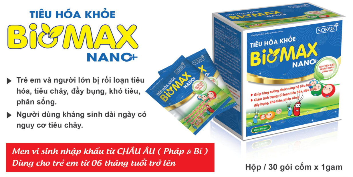 Bio Max Nanc Hộp 30 Gói - Cân Bằng Hệ Vi Khuẩn Đường Ruột