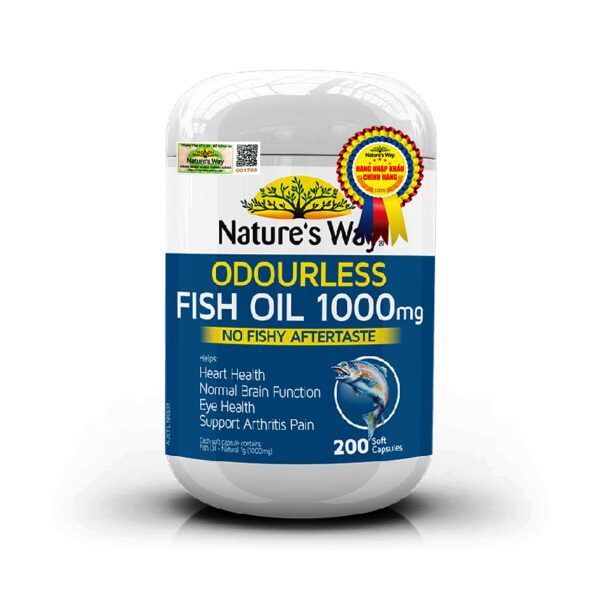 Odourless Fish Oil Lọ 200 Viên - Tăng Cường Sức Khỏe Não Bộ