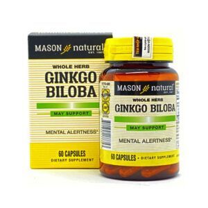 Ginkgo Biloba Mason Hộp 60 Viên - Hỗ Trợ Sức Khỏe Não Bộ