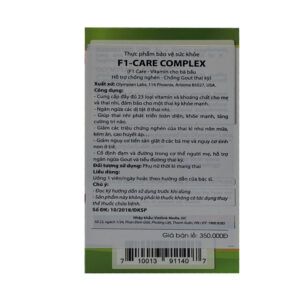 F1 Care Complex Lọ 30 Viên - Thành Phần Công Dụng