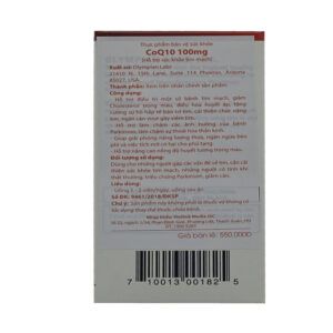 CoQ10 100mg Lọ 60 Viên - Thành phần Công Dụng