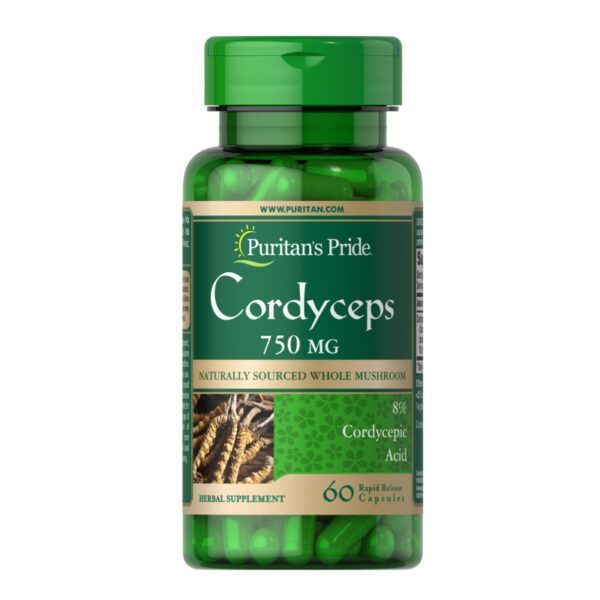 Cordyceps Mushroom 750mg Lọ 60 Viên - Đông Trùng Hạ Thảo