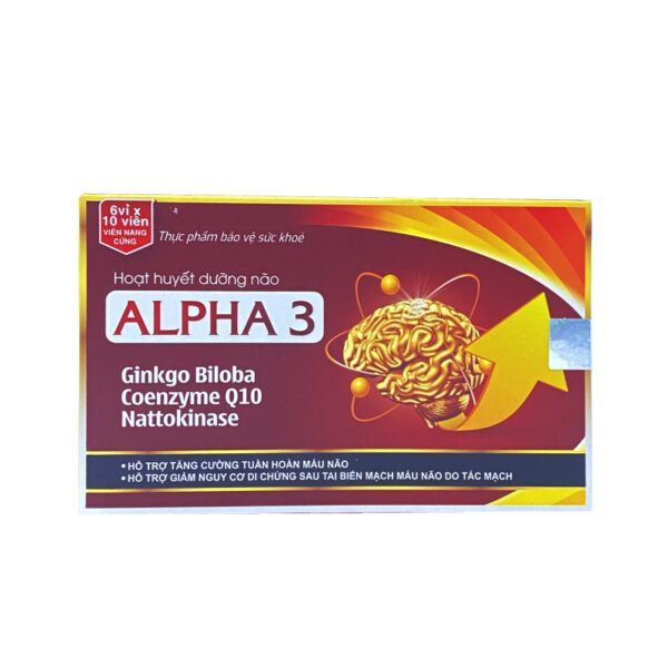 Alpha 3 Hộp 60 Viên - Hỗ Trợ Hoạt Huyết, Tuần Hoàn Máu Não