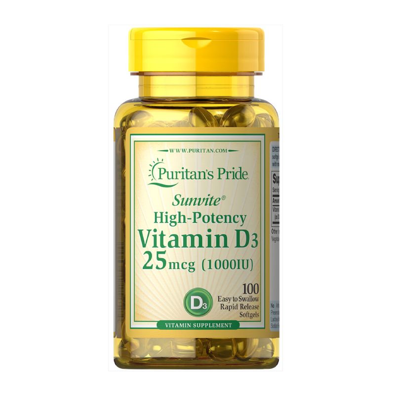 Vitamin D3 1000 IU Lọ 100 Viên - Viên Bổ Sung Vitamin D3