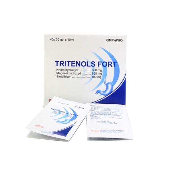 Tritenols Fort hộp 30 gói - Điều trị viêm dạ dày cấp và mãn tính