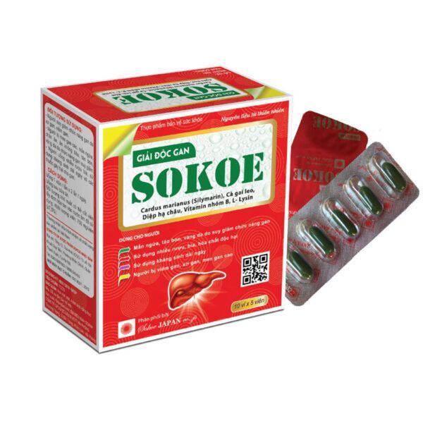 Giải Độc Gan Sokoe Hộp 50 Viên - Giải Độc, Bảo Vệ Gan