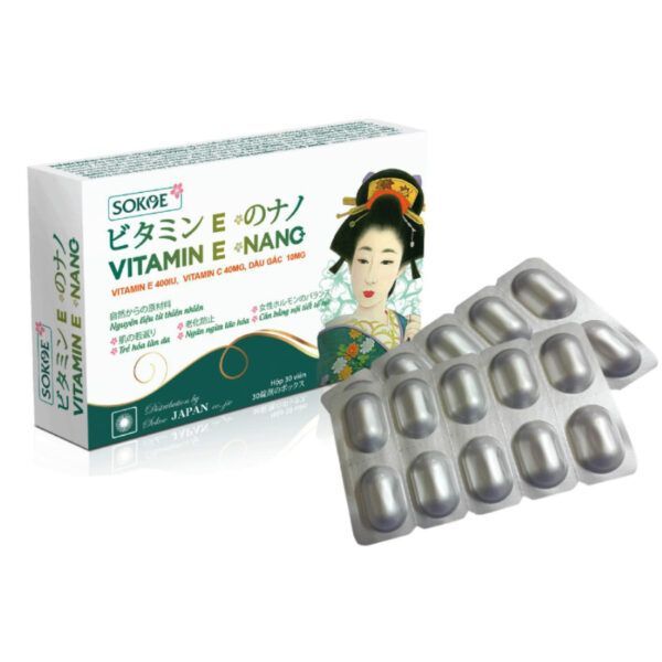 Vitamin E Nano Hộp 30 Viên - Hạn Chế Lão Hóa Da, Sáng Mịn Da