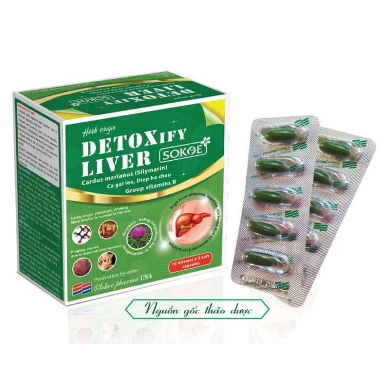 Detoxify Liver Hộp 50 Viên - Giúp Giải Độc, Bảo Vệ Gan
