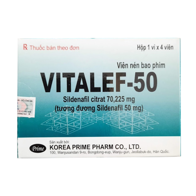 Vitalef-50 Hộp 4 Viên - Cải Thiện Chứng Rối Loạn Cương Dương