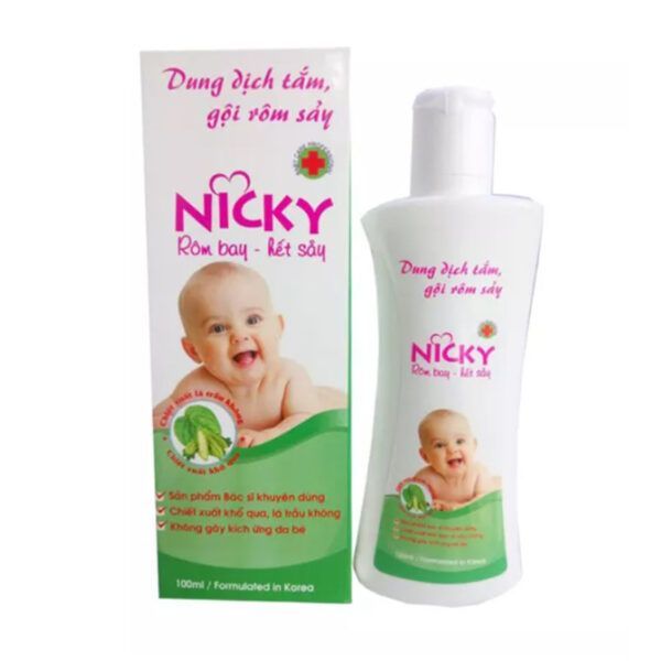 Dung dịch tắm gội rôm sảy Nicky