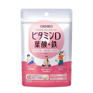 Viên uống bổ sung vitamin D, axit folic, sắt Orihiro 120 viên