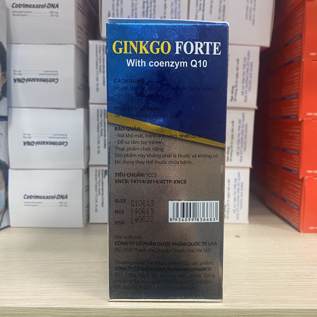 Ginkgo Forte - Nguyên liệu nhập khẩu từ Mỹ