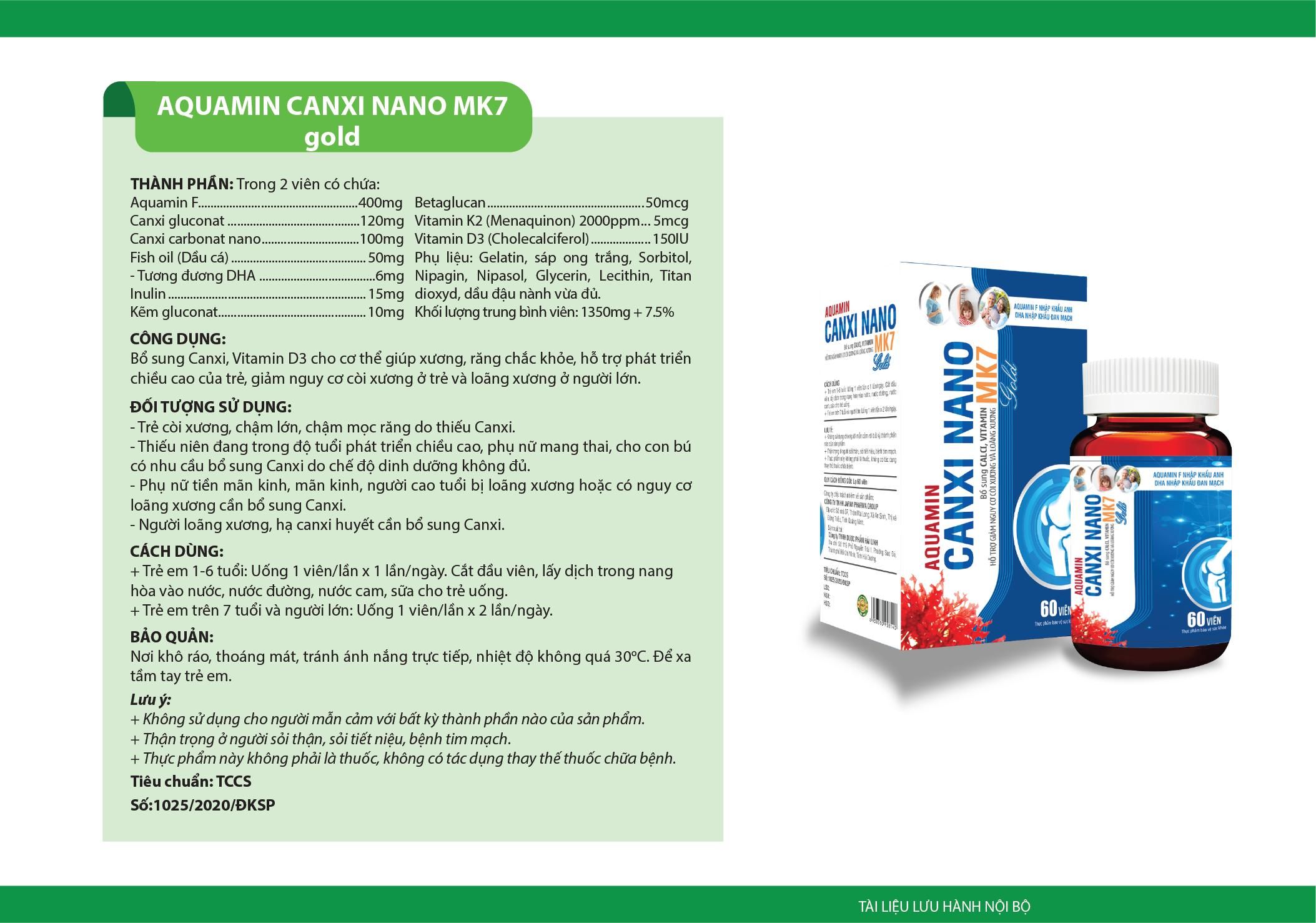 Aquamin Canxi Nano