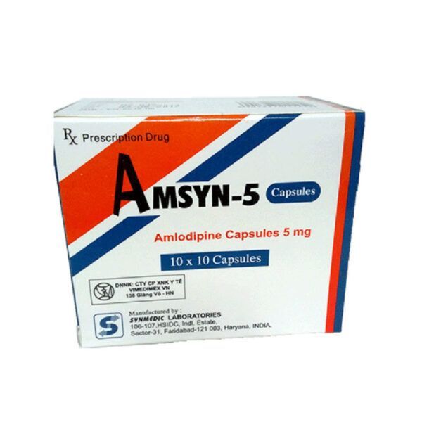 Amsyn 5 - Thuốc điều trị tăng huyết áp - Hộp 100 viên