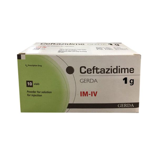 Ceftazidime 1g hộp 10 lọ