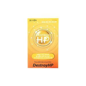 Destroy HP hộp 30 viên - Điều trị viêm loét dạ dày, tá tràng do vi khuẩn HP