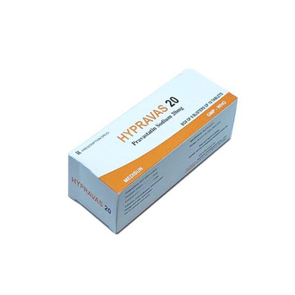 Hypravas 20 hộp 60 viên - Hỗ trợ làm giảm cholesterol trong máu