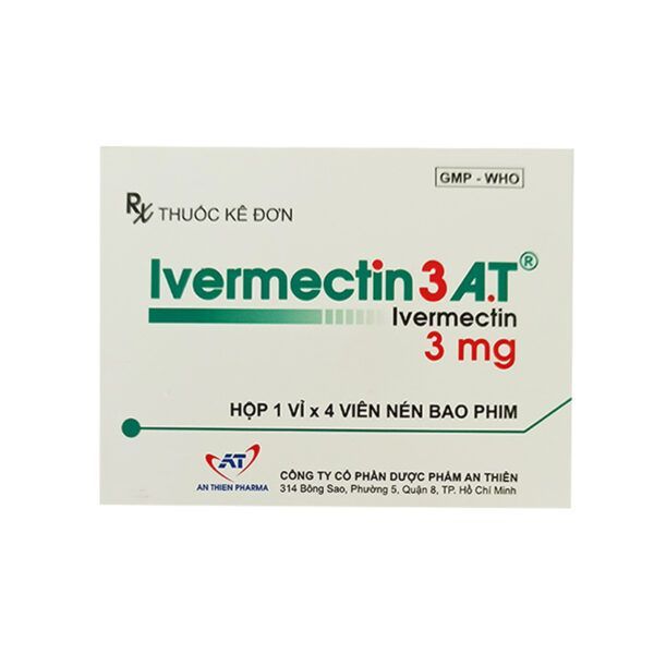 Ivermectin 3 A.T hộp 4 viên