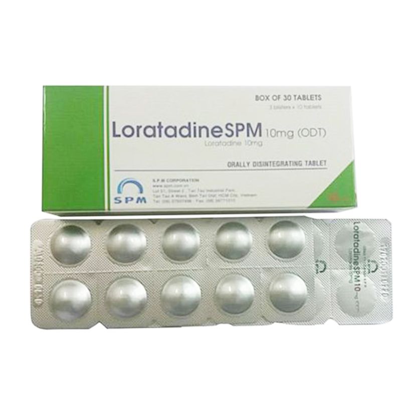 Loratadine Spm 10Mg Hộp 30 Viên - Điều Trị Viêm Mũi Dị Ứng