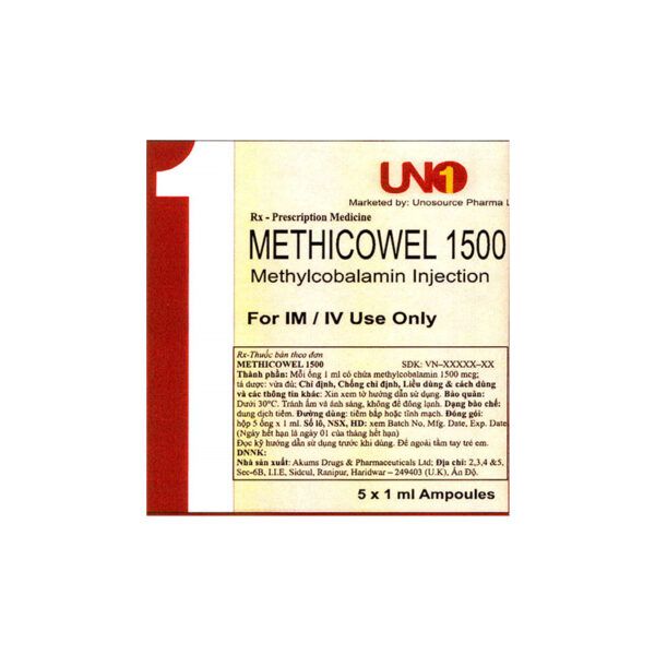 Methicowel 1500 hộp 5 ống