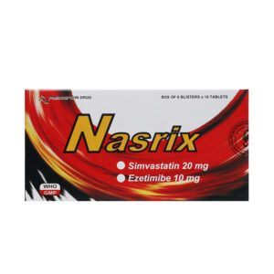 Nasrix hộp 60 viên - Điều trị tăng cholesterol huyết tiên phát hoặc tăng lipid huyết hỗn hợp