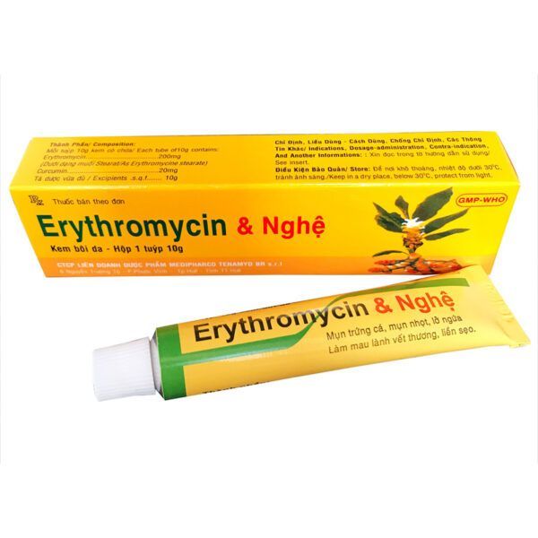 Erythromycin và Nghệ tuýp 10g