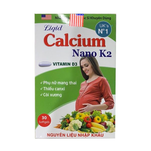 Calcium nano K2 hộp 30 viên