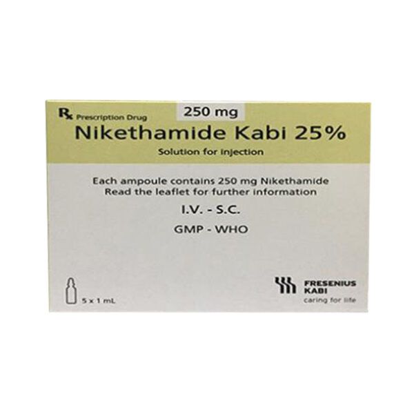 Nikethamide Kabi 25% hộp 5 ống