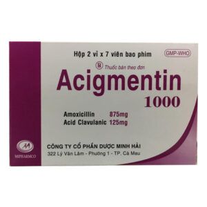 Acigmentin 1000 hộp 14 viên - Điều trị nhiễm khuẩn
