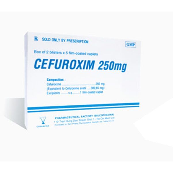 Cefuroxim 250mg hộp 20 viên