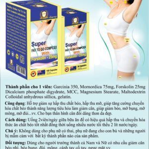 Super Fat To Go Lọ 30 Viên- Thành phần công dụng