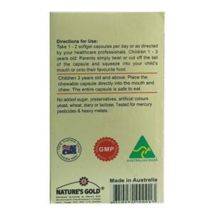 Nature’s Gold Omega 3 Hộp 125 Viên - Tăng Cường Thị Lực