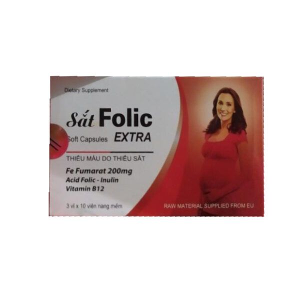 Sắt Folic Extra Hộp 30 Viên - Giúp Phòng Ngừa Thiếu Máu